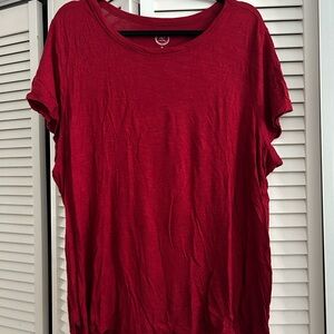 Maurices Deep Red Short Sleeve Tee